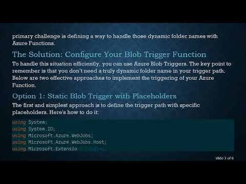 Implementing an Azure Blob Trigger Function for Dynamic Data Lake Gen 2 Directories