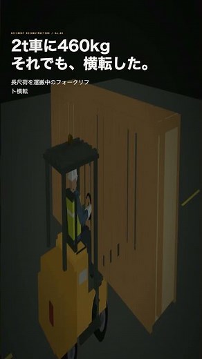 【可視化】フォークリフトの横転｜2t車に460kg、無断で計画変更 #安全教育 #ky活動