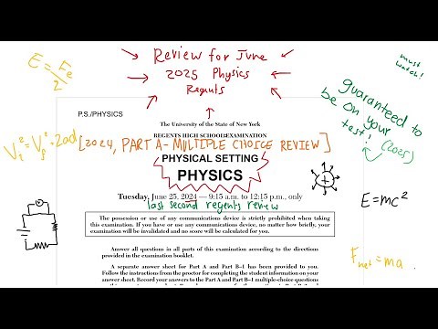[NEW] June 2024 Physics Regents Review (Part A #1-35)