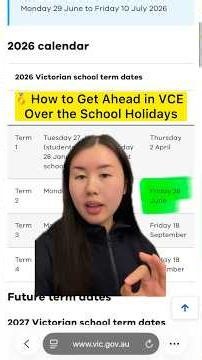 📆 School holidays aren’t just a break, they’re an opportunity 🤩 #vce #vceexams #year12 #exams