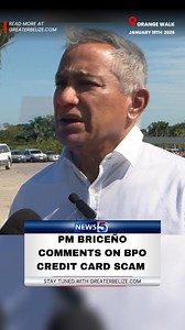 PM Briceño comments on BPO credit card scam | News 5 Live