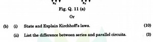 (b)(i) State and Explain Kirchhoff's laws.(ii) List the dif... | Filo