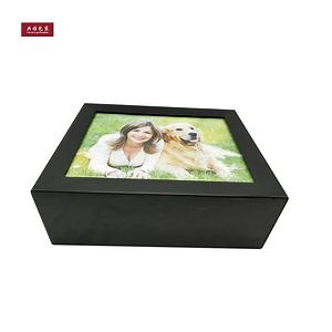 [Hot Item] Elegant Custom Black Matte Wooden Photo Album Gift Box