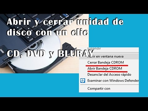Abrir y Cerrar bandeja de disco desde Windows sin pulsar el botón