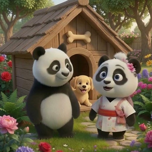 Les animaux mignons : le bébé chien au jardin