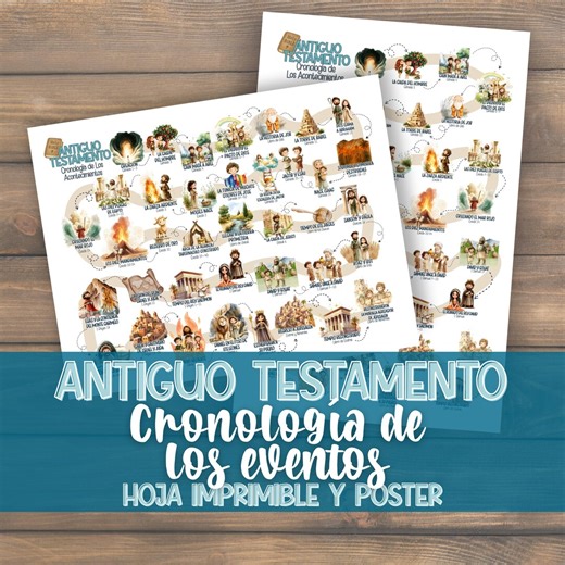 Bible Timeline for Kids SPANISH Old Testament | Printable Educational Resource | Christian Homeschool Learning | Sunday School Decor - Etsy