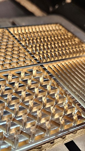 Custom ice cube pattern tray machined in brass on the NestWorks C500, designed in Carveco Maker https://bit.ly/NestworksC500 | James Dean Designs