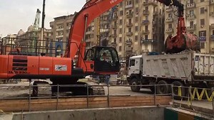 1.8K views · 39 reactions | ZX330LC with Telescopik Arm and Clamshell Bucket is working at a metro construction in Cairo, Egypt. | Hitachi Construction Machinery Middle East Corporation FZE (HMEC) | Facebook