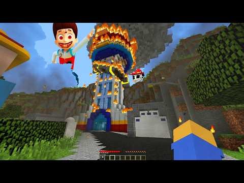 LA PAW PATROL.EXE QUEMA LA TORRE DE LA PAW PATROL EN MINECRAFT 🔥