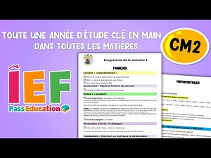CM2 - IEF Ecole à la maison ➤ 1er semaine gratuite sur pass-education.fr