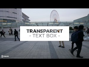Transparent Text Box Preset // Adobe Premiere Pro Tutorial // Chung Dha