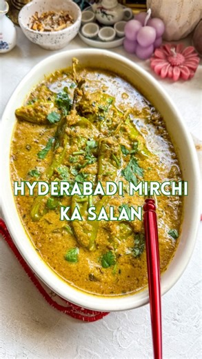 Rafia Mazhar | Easy Recipes | Home Chef on Instagram: "Hyderabadi Mirchon ka Salan Recipe ⤵️ Looking for a reliable hot plate & multipurpose food processor? Head over to @homage.Pakistan and you can use my code RAFIA10 to get a 10% discount on their website! Ingredients 🌿 4 tbsp peanuts 3 tbsp desiccated coconut 2 tbsp sesame seeds 2 tbsp coriander seeds 2 tbsp cumin seeds 1 medium onion sliced 2 tbsp ginger garlic paste 1 tsp turmeric 1 tsp salt 1 green chilli - In a pan dry roast the peanuts,