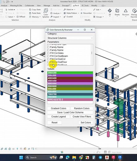 Color Splasher In Pyrevit #pyrevit #colorsplasher #ontario #Revit | សិលា Se La