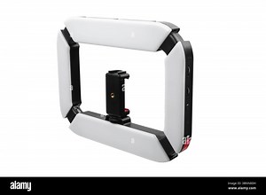 LED panel light in rectangular shape with built-in mount, ideal for photography, video streaming, and studio lighting setups Stock Photo - Alamy