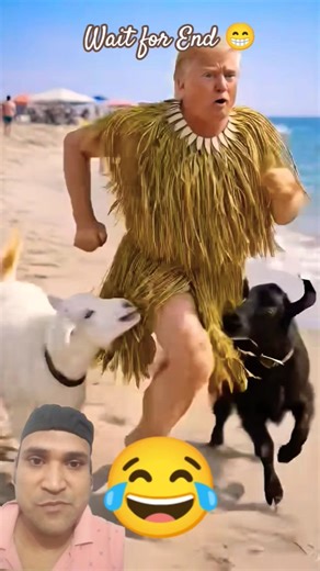 Donald Trump vs Goats 😂 Beach Grass Outfit Gone Wrong! | Viral Comedy Short