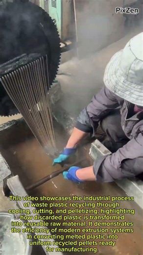 Waste Plastic Recycling Cooling, Cutting, and Pelletizing
