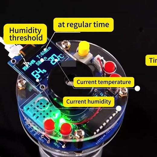 HU-073 OLED Display Humidifier DIY Kit Installation Video