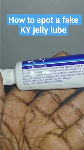 how to spot a fake KY jelly lubricant #Kyjelly #lube #lubricant