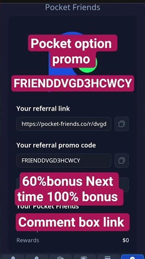 pocket option promo code | Pocket option refarral code | 60% bonus start trading now #pocketoption