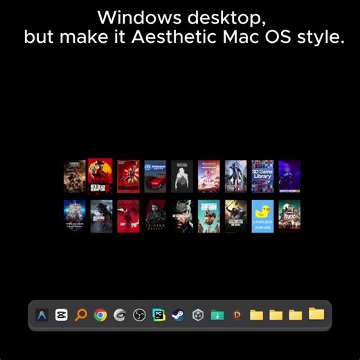 How to make Windows look BETTER than Mac OS 💻 #windows11 #gaming #mac #steam #indiedev