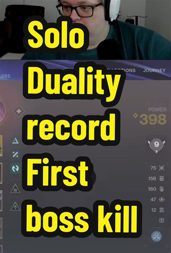 Solo Duality record First boss kill#destiny2 #destiny #destinythegame #bungie #destinytiktok