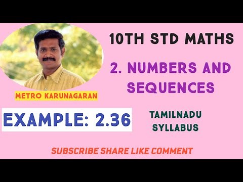 10th Std Maths Example 2.36 Find the sum of all natural numbers between 300 and 600 which are div 7