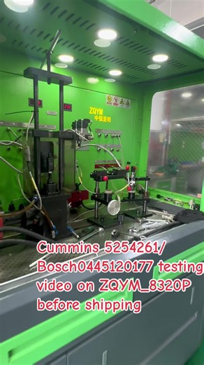 Cummins injector 5254261/Bosch injector 0445120177 testing video on ZQYM_8320P before shipping #zqymdiesel #commonraildiesel #commonraildieselinjectors #cummins_power #bosch #fuelinjector #fuelpump #trucksrepair