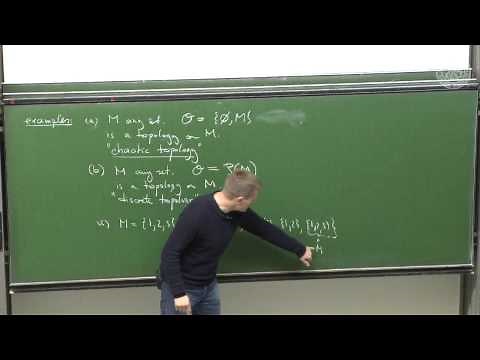 Topological spaces - construction and purpose - Lec 04 - Frederic Schuller