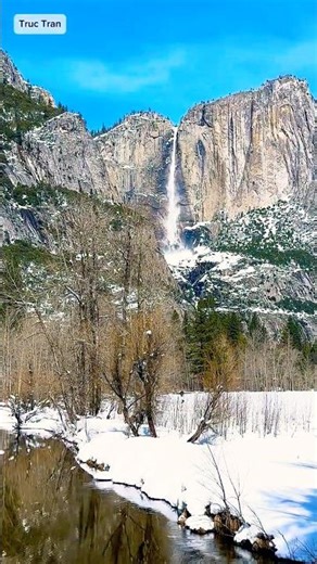 Swinging Bridge overlooks the beautiful Merced River and Yosemite Falls #explore #travel #yosemite