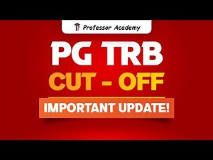 PG TRB Cut-off | Important Update