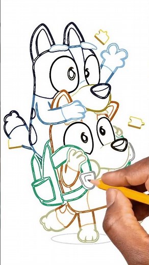 How to Draw Blury and Bingo The Muffin Man #cartoondrawing #howtodraw #artforkids #viralvideos