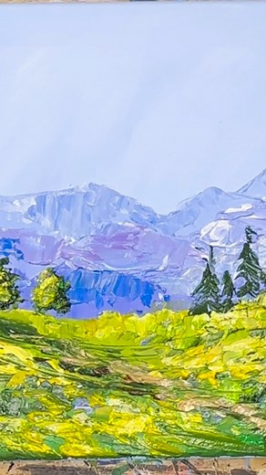 Fun palette knife painting with acrylics check out my video in comments! #acrylicpainting #paletteknifepainting #AutumnVibes #PaletteKnife #paletteknifeart | Ellen Crimi-Trent Art and Design