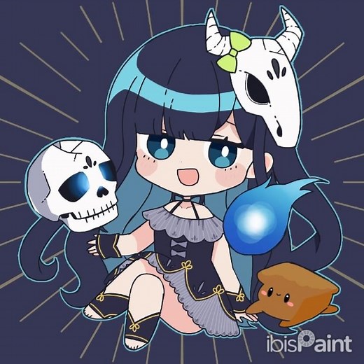 めめんともりさんの立ち絵風イラスト #めめ村 #めめんともり #めめもりあーと #イラスト #イラストメイキング