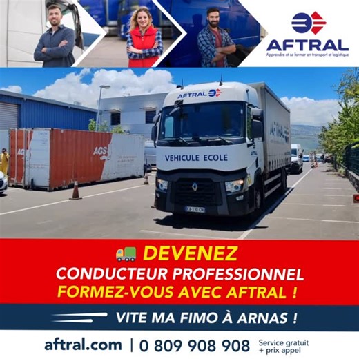 AFTRAL Villefranche-sur-Saône on Instagram: "🎥 Découvrez notre prochaine session de formation FIMO Marchandises La FIMO Marchandises (Formation Initiale Minimale Obligatoire) est une formation réglementaire pour tout conducteur débutant dans le transport routier de marchandises, sauf s’il possède déjà un diplôme en conduite routière. 📅 Session du 16 mars au 13 avril ⏱️ Durée : 140 heures – sur 4 semaines Elle combine théorie et pratique afin de préparer efficacement à l’exercice du métier. 👉