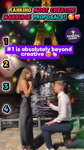 Ranking Most Creative Marriage Proposals ❤️💍 #MarriageProposal #ProposalIdeas #RomanticMoments
