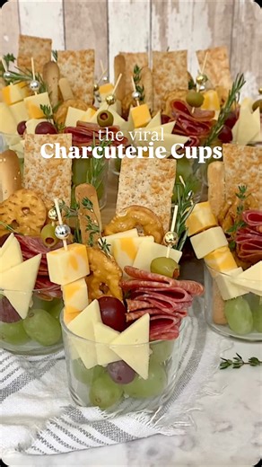 Easy Dinner Recipes • Holly SpendWithPennies on Instagram: "This is your sign to put the big board away and do charcuterie cups instead.🙌✨ These have become one of my most requested party ideas, and I totally get why. They look fancy, they’re easy to grab, and everyone gets their own little cup of snacks instead of sharing one big platter. Each cup is its own mini snack board — a mix of meat, cheese, something fresh, something crunchy, and a little something briny. Do a mix of: 🧀2–3 cheeses (c