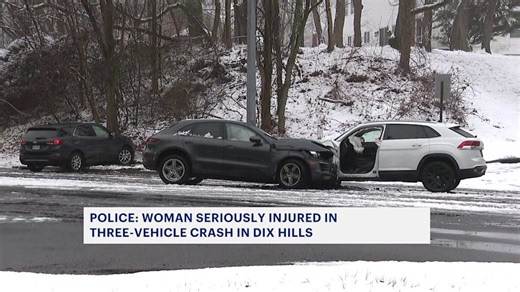Woman seriously injured in 3-vehicle crash