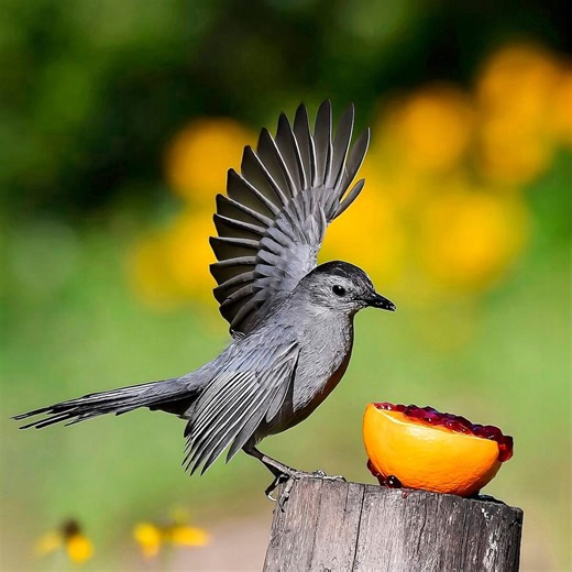 Attract fruit-eating birds with fresh-picked treats