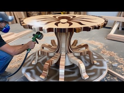 Incredible Upcycling: Transforming Waste Wood into a Gorgeous Spider Table