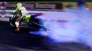 A Bill Vose #ProMod #Dragbike burnout back in the day! Vose was the first to put a Pro Mod in the sixes! | CycleDrag