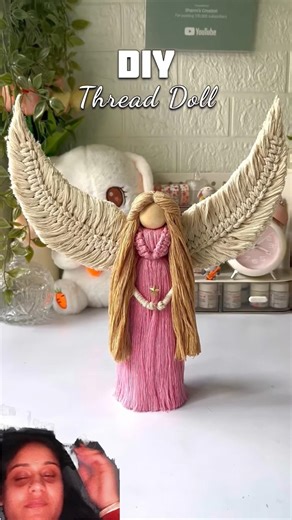 Diy thread doll🪆‪@SharmisCreation‬ ♥️ #diy #craftyliving #love #art #craft #homedecor #trending