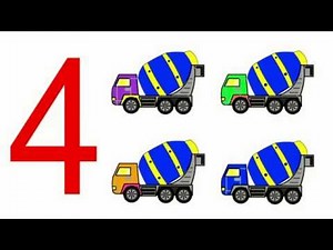 Learning numbers and count with cars! Cartoons for children. Vehicles for kids