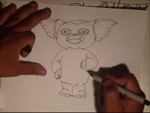 How to Draw Gizmo from the Gremlins with Wizard