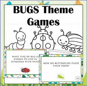 Bugs & Insects Trivia Cards   Color Pages- 100 Questions and 10 Coloring Pages