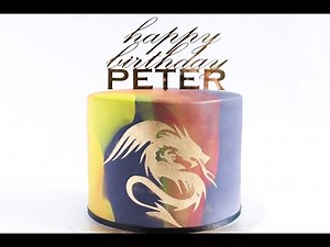 Dragon Marbled Fondant Tutorial- Rosie's Dessert Spot