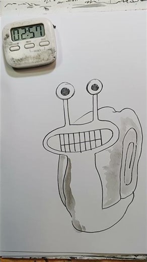 Draw Slow Seline Garten of Banban in 4 minutes #gartenofbanban #snail #animaldrawing