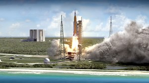 Watch NASA test a powerful solid rocket booster for SLS rocket