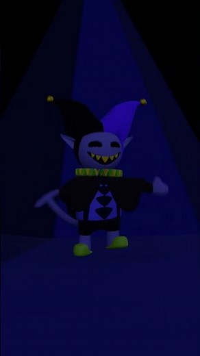 Jevil dancing while THE WORLD REVOLVING cover is playing #deltarune #jevil #3d #animation
