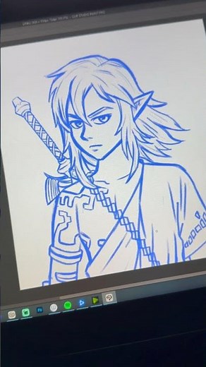 Drawing Link for The Legend of Zelda: Tears of The Kingdom #link #zelda #howtodraw #animeart