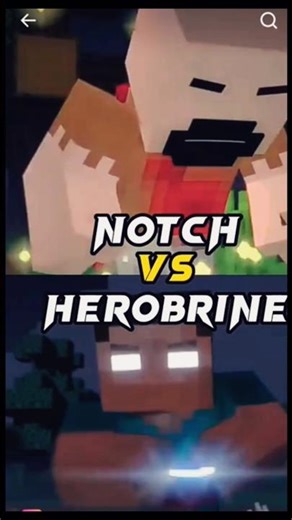 Herobrine VS Notch who wins? power and strength battle Herobrine teams vs Notch #Notch #herobrine
